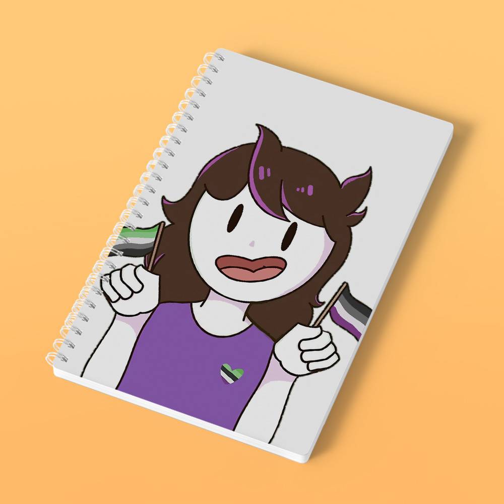 QSMP Jaiden Animations slaying Spiral Notebook by BonnBr111