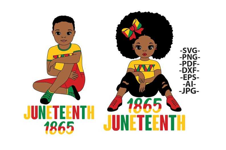 Juneteenth 1865 Svg, Black Bundle Svg - Juneteenth Svg - Curly Hair Svg - Black Boy Svg - Juneteenth Clipart#1