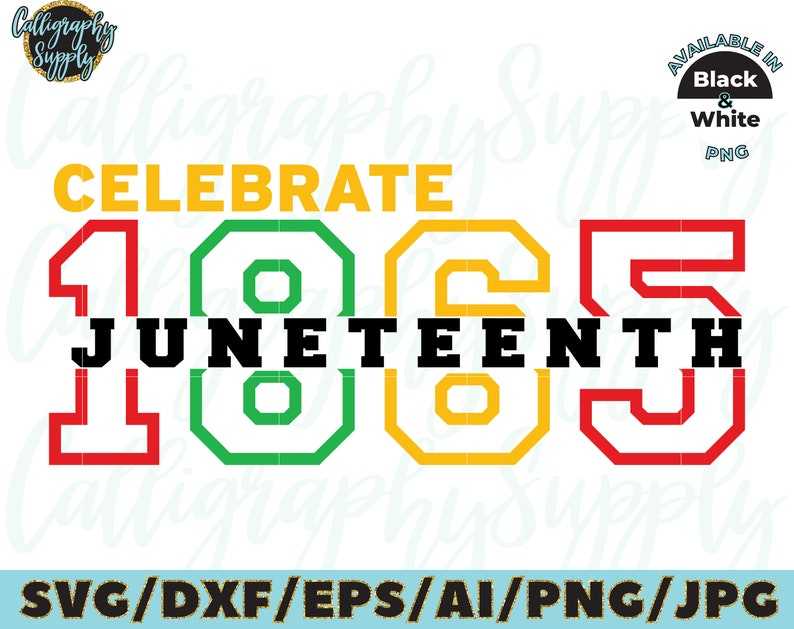 Juneteenth 1865 Svg, Juneteenth SVG Freedom Day SVG 1865 SVG Cut File Vinyl Decal File for Silhouette#1