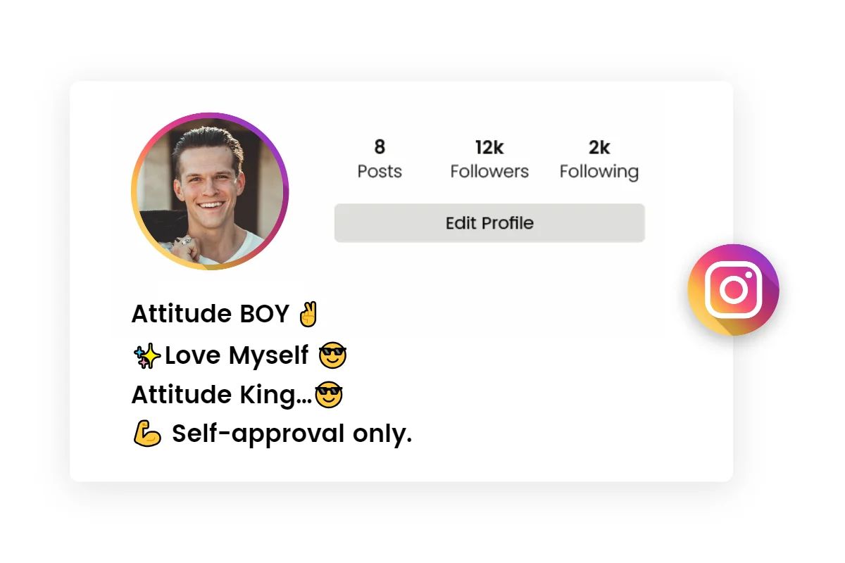 attitude bio for instagram for boy