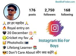 instagram bio for boys stylish