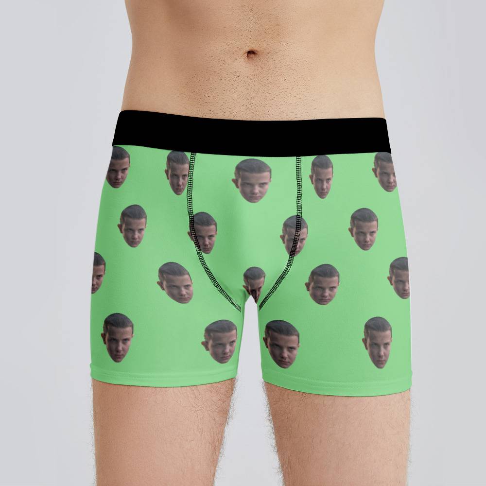 Stray Kids Boxers Custom Photo Boxers Men's Underwear Plain Green