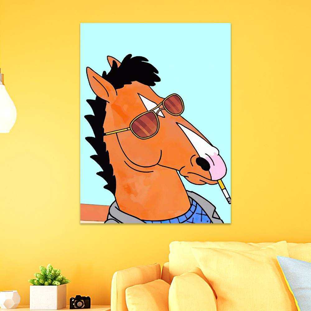 Bojack Horseman Poster Mr Peanutbutter Pop Art Wall Decor 