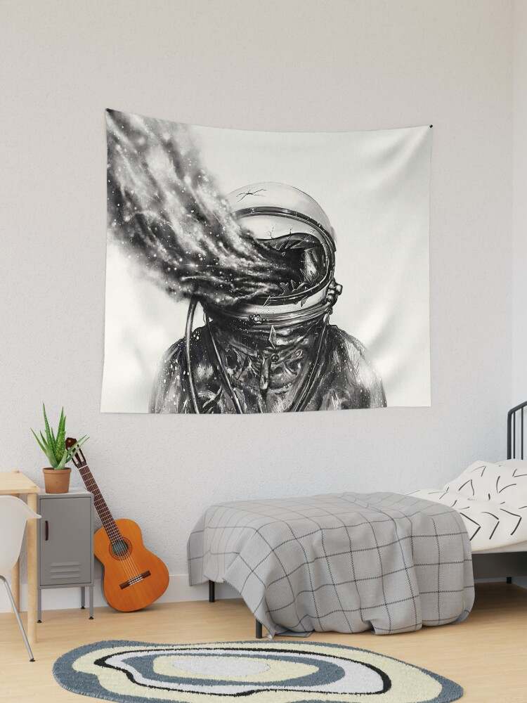 Black And White Abstract Tapestry Highest Quality Transposed Tapestry#1