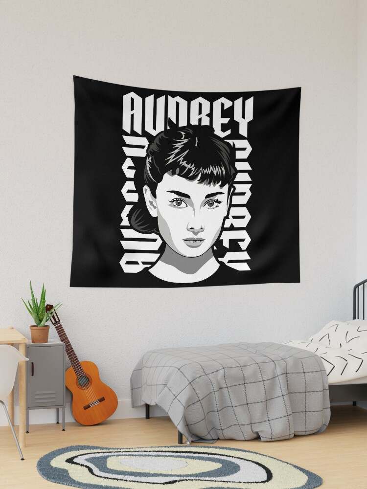 Black And White Tapestry Highest Quality Audrey Hepburn Aesthetic Tapestry#1