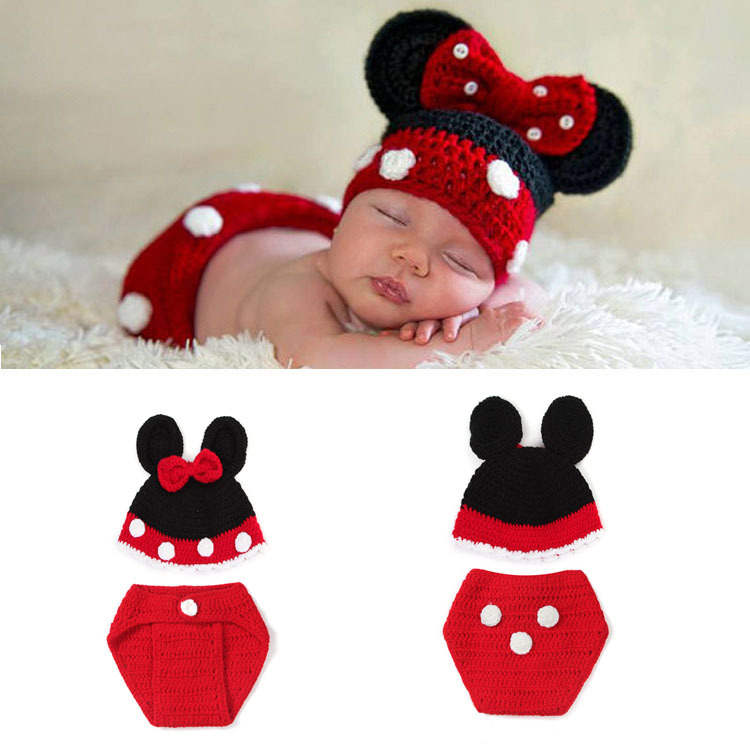 Minnie Mouse Inspired Handmade Baby Crochet Outfit/costume