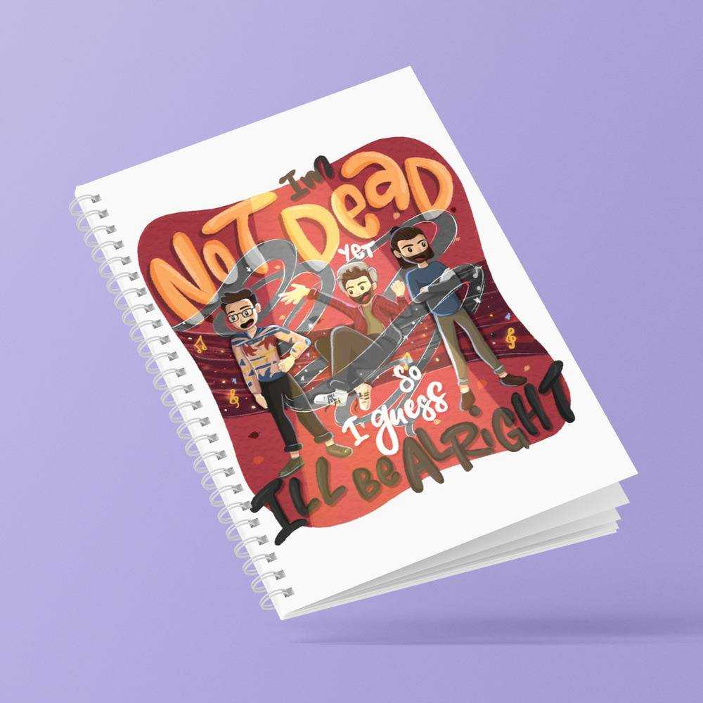 Ajr Spiral Bound Notebook Journal Diary Gift for Fans I'm Not Dead Yet Notebook