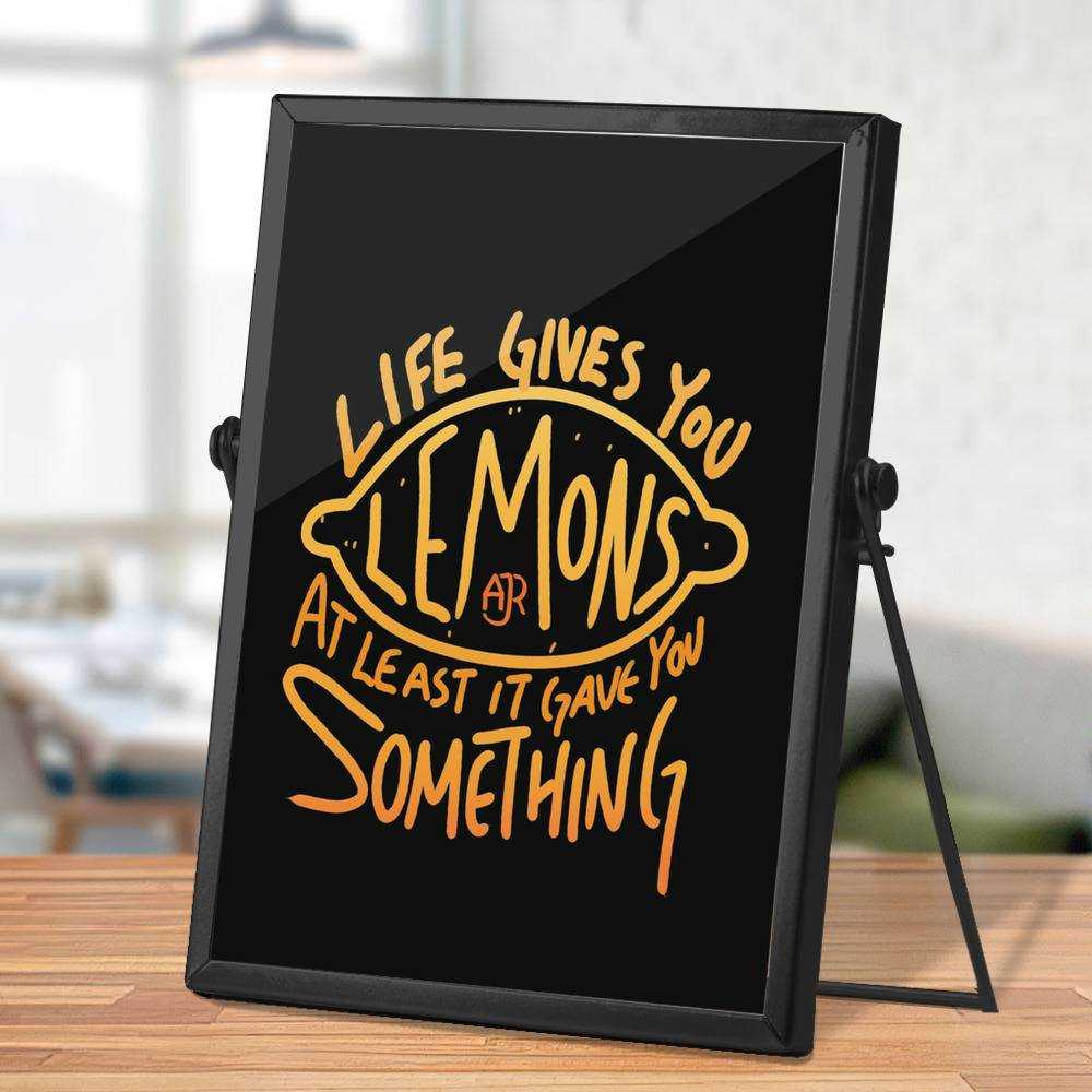 Ajr Plaque Classic Celebrity Plaque When Life Gives You Lemons by Ajr Plaque with Black Frame