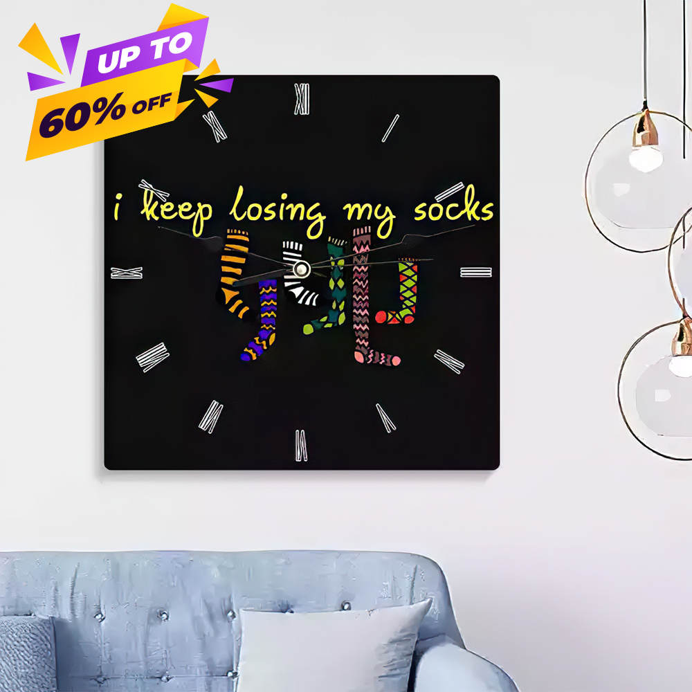 Ajr Square Wall Clock Home Decor Wall Clock Gifts for Ajr Fans I Keep Losing My Socks Wall Clock