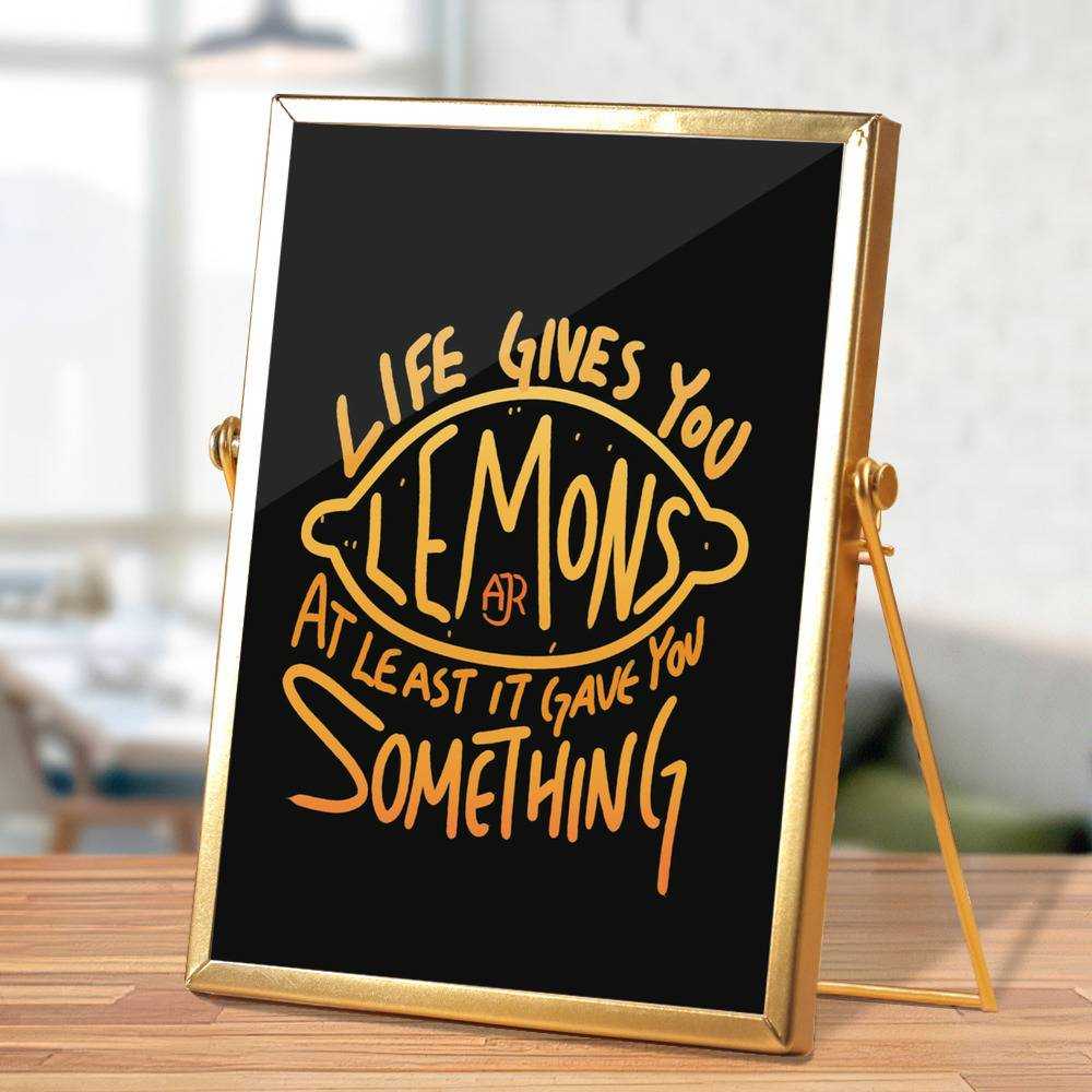Ajr Plaque Classic Celebrity Plaque When Life Gives You Lemons by Ajr Plaque with Golden Frame