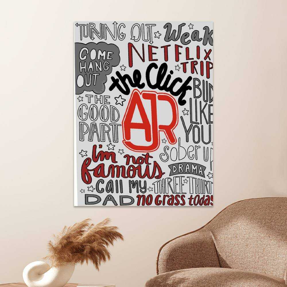 Ajr Merch Poster Art Wall Poster Sticky Poster Gift for Fans The Click With Background Poster