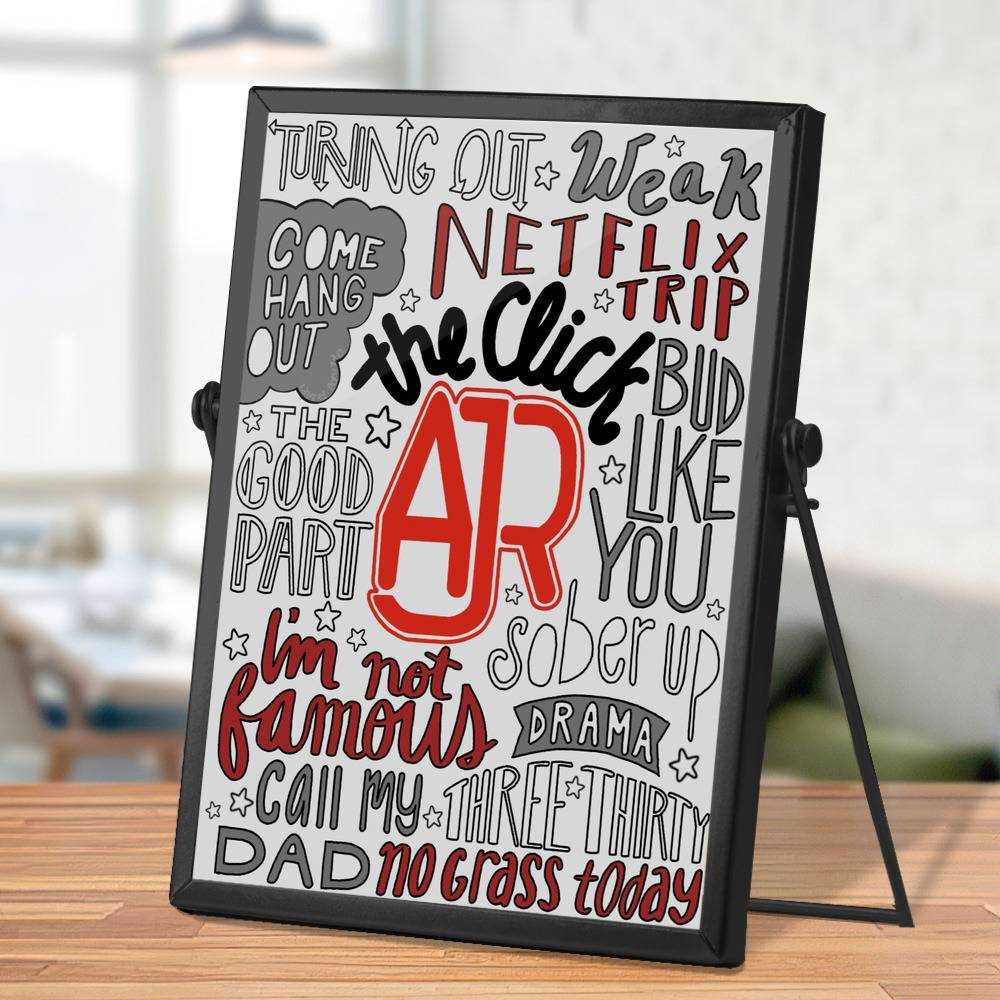 Ajr Plaque Classic Celebrity Plaque The Click With Background by Ajr Plaque with Black Frame
