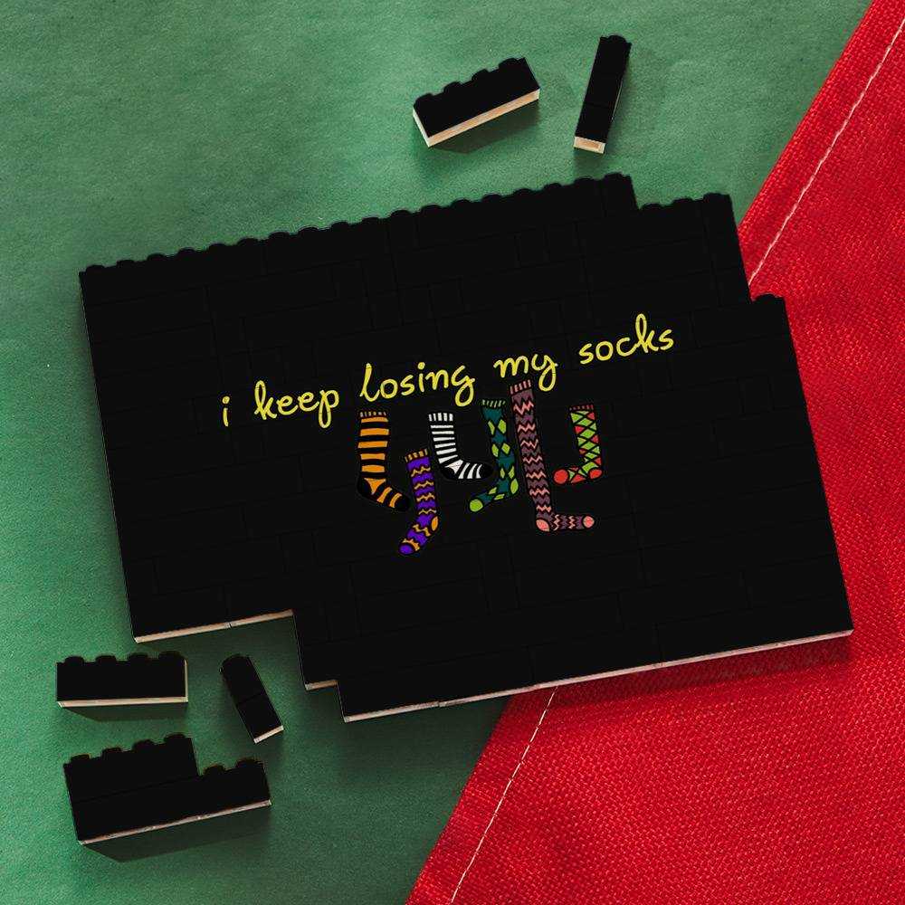 Ajr Merch Building Blocks Gift for Fans I Keep Losing My Socks Building Blocks