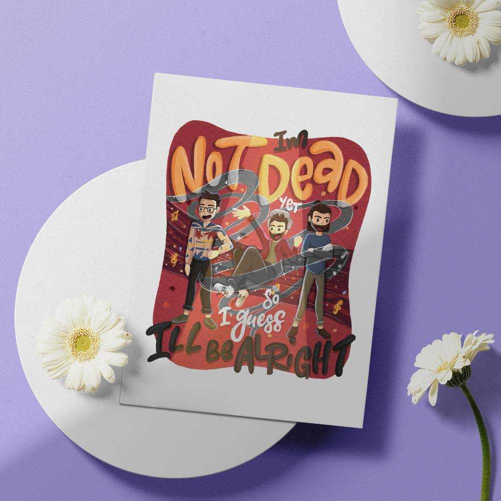 Ajr Greeting Card Classic Celebrity Greeting Card I'm Not Dead Yet by Ajr Greeting Card