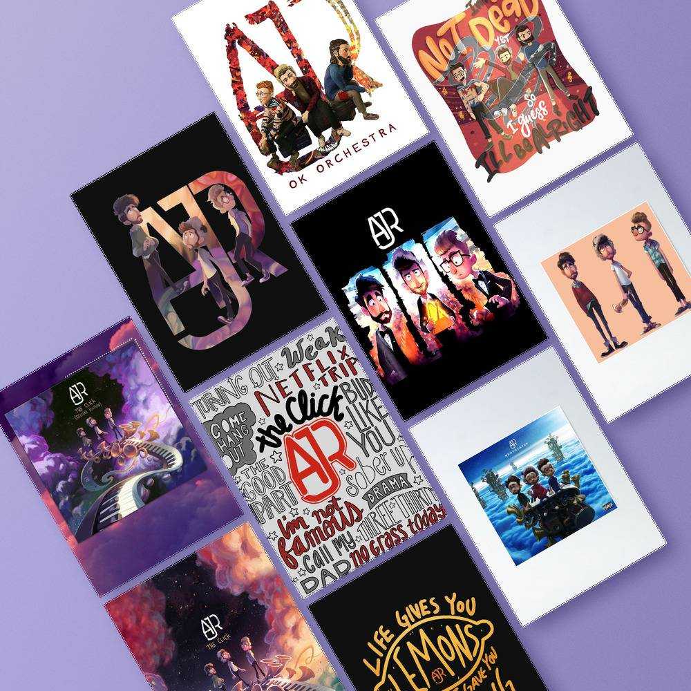 10PCS Ajr Postcard Cover Photo Life Photo Post Card Set