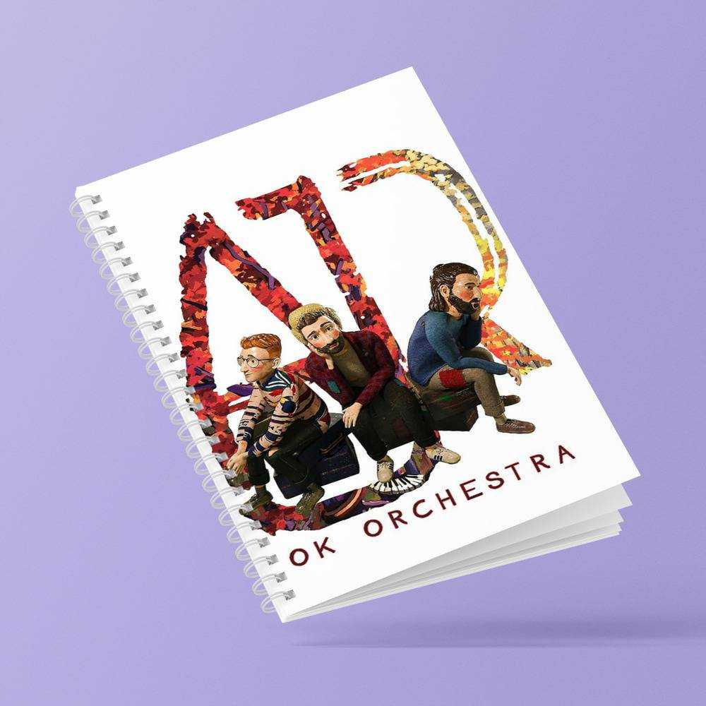 Ajr Spiral Bound Notebook Journal Diary Gift for Fans OK Orchestra Notebook