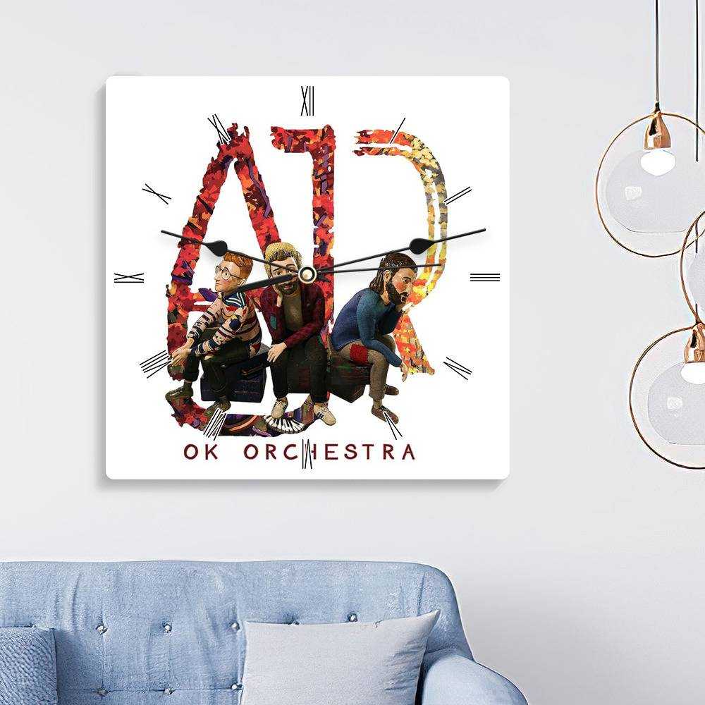 Ajr Square Wall Clock Home Decor Wall Clock Gifts for Ajr Fans OK Orchestra Wall Clock