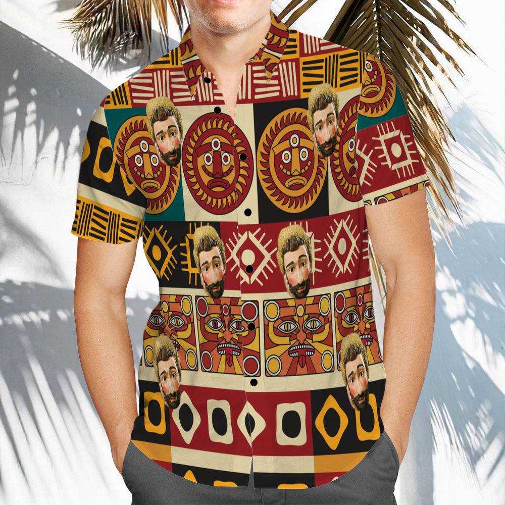 Ajr Hawaiian Shirt Custom Photo Hawaiian Shirt Retro Patterns Hawaiian Shirt