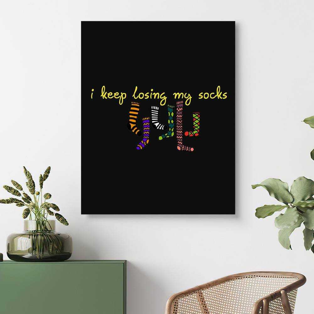 Ajr Canvas Classic Celebrity Canvas I Keep Losing My Socks by Ajr Canvas
