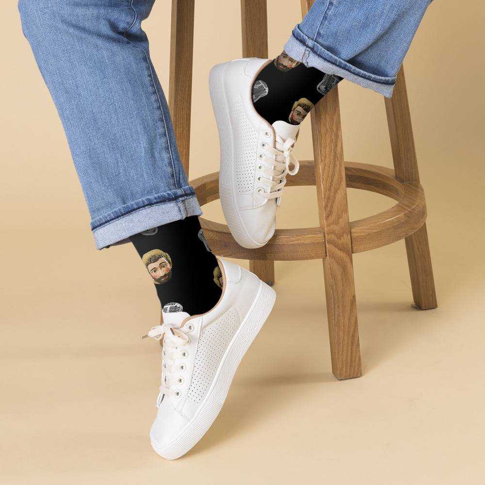 Ajr Socks Custom Photo Socks Microphone Socks Black