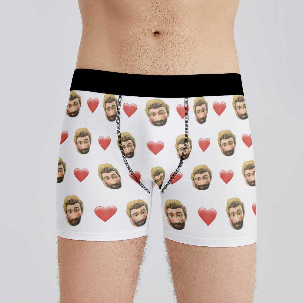 Ajr Boxers Custom Photo Boxers Men's Underwear Heart Boxers White