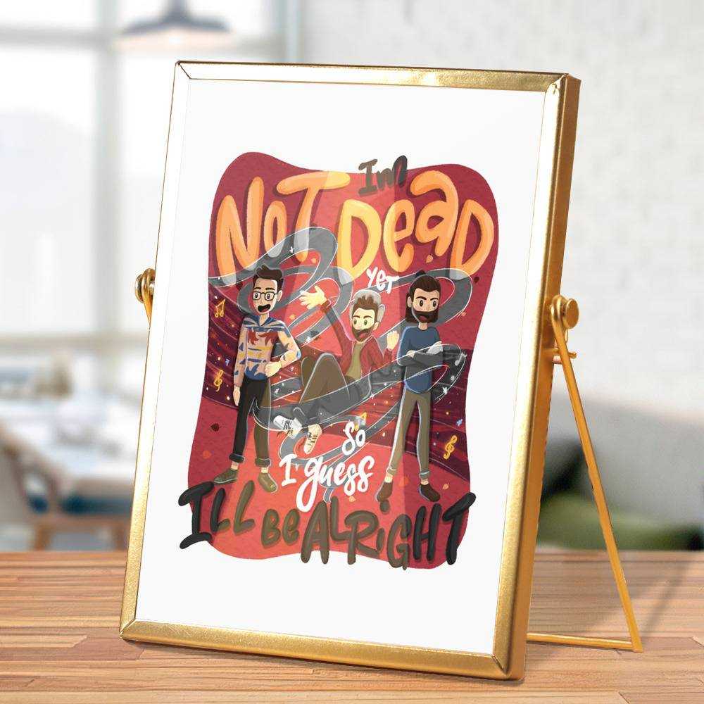 Ajr Plaque Classic Celebrity Plaque I'm Not Dead Yet by Ajr Plaque with Golden Frame