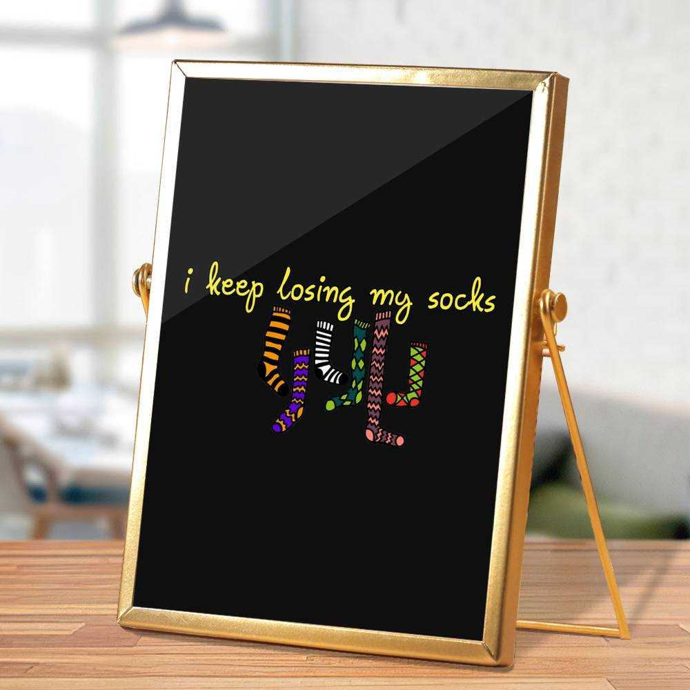 Ajr Plaque Classic Celebrity Plaque I Keep Losing My Socks by Ajr Plaque with Golden Frame