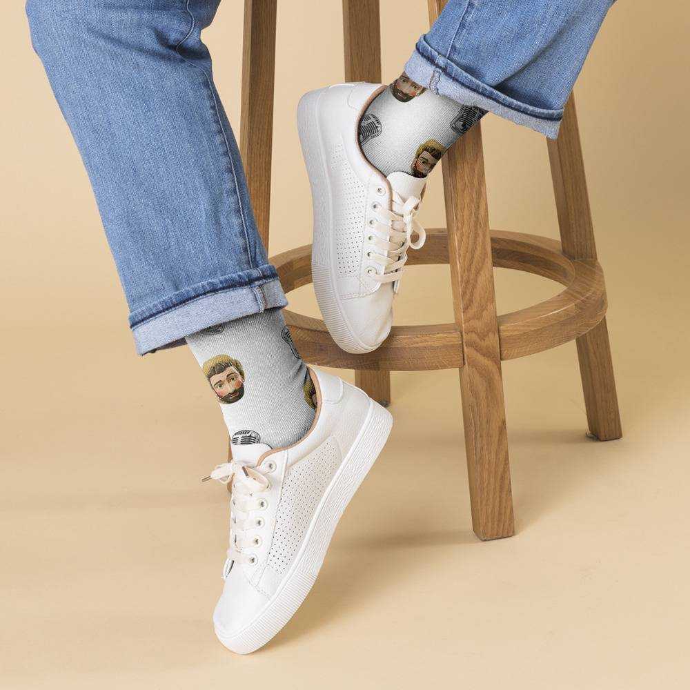 Ajr Socks Custom Photo Socks Microphone Socks White