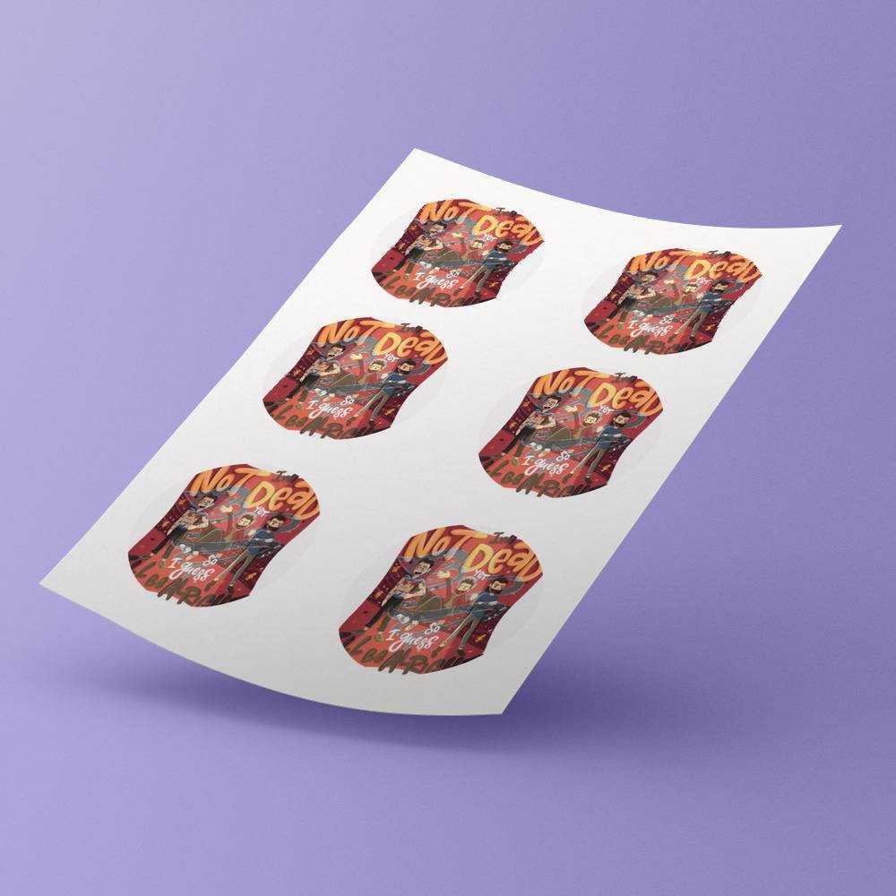 Ajr round stickers decorative stickers gift for fans I'm Not Dead Yet