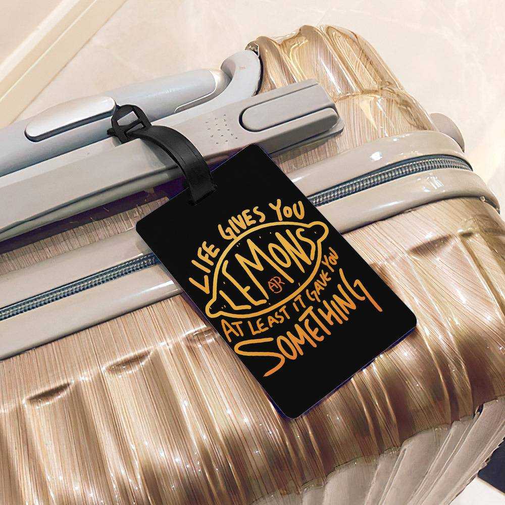 Ajr Luggage Tag Classic Celebrity Luggage Tag When Life Gives You Lemons by Ajr Luggage Tag