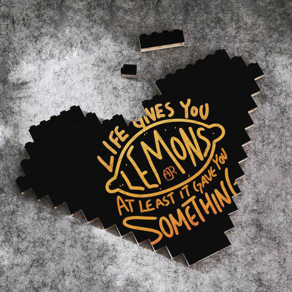 Ajr Merch Heart Shape Building Blocks Gift for Fans When Life Gives You Lemons Building Blocks
