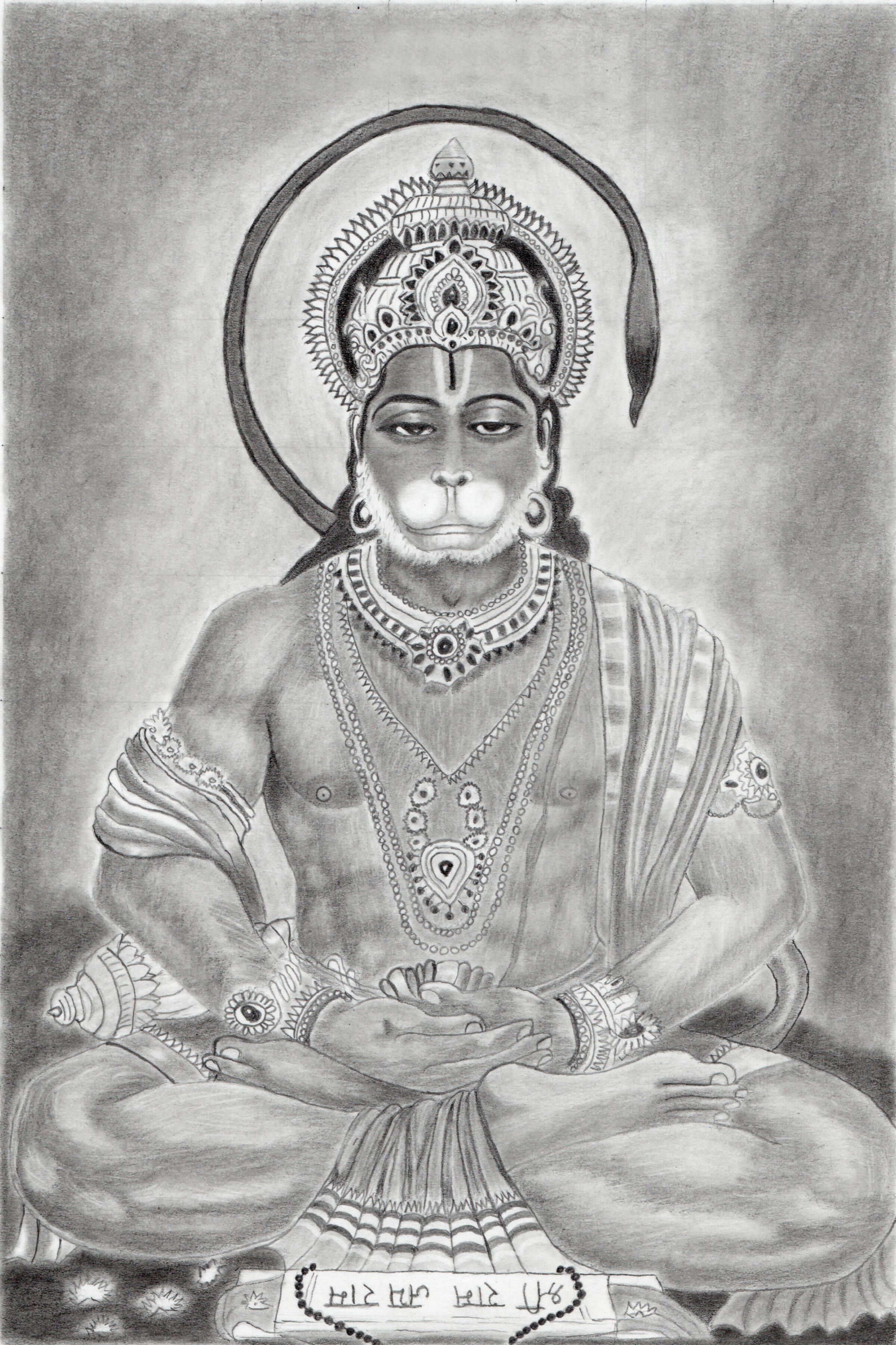 hanuman ji drawing photo