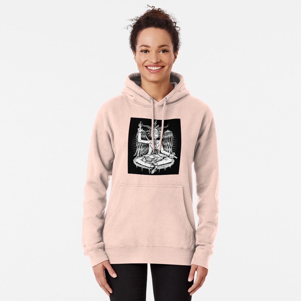 Light pink rick discount and morty hoodie