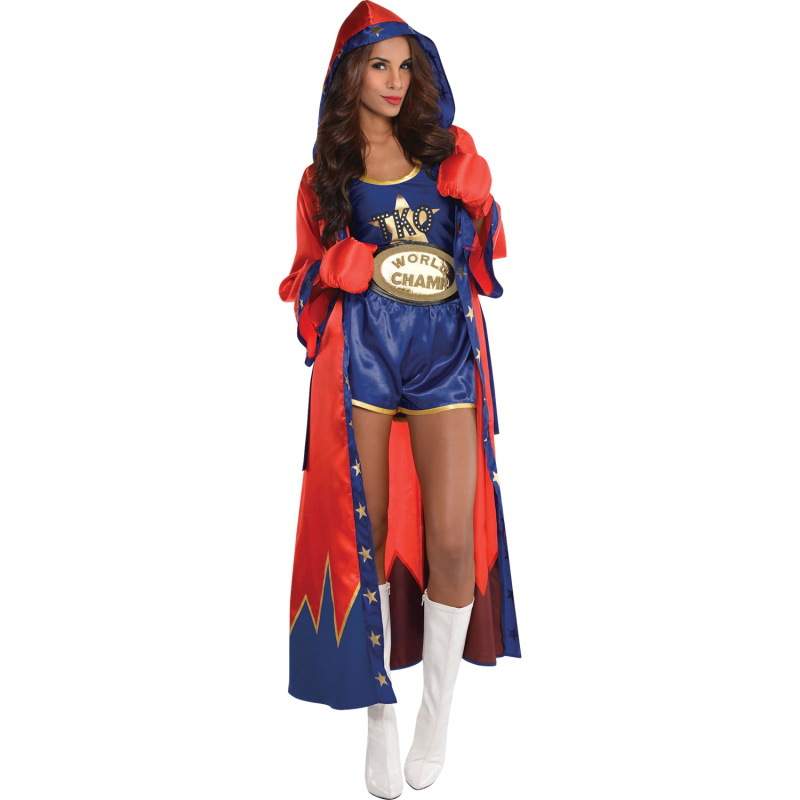 Boxer Halloween Costume, Adult Knockout Sexy Boxer Costume