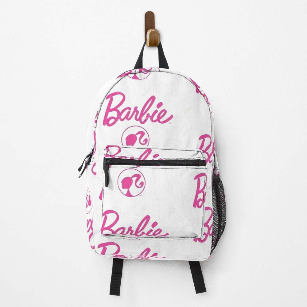 Barbie White Backpack New School Bag for Girls