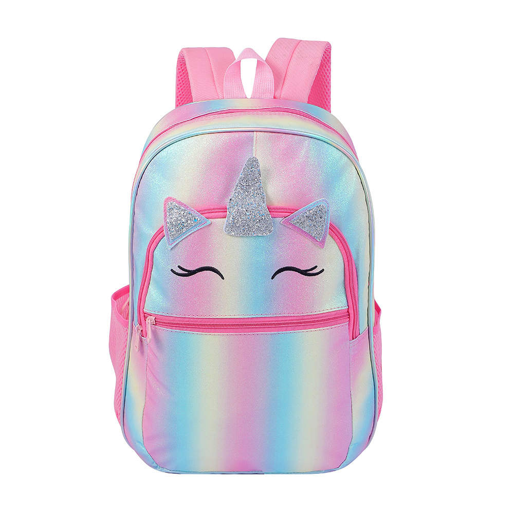 Barbie Unicorn Rainbow Kids Backpack New School Bag for Girls#3