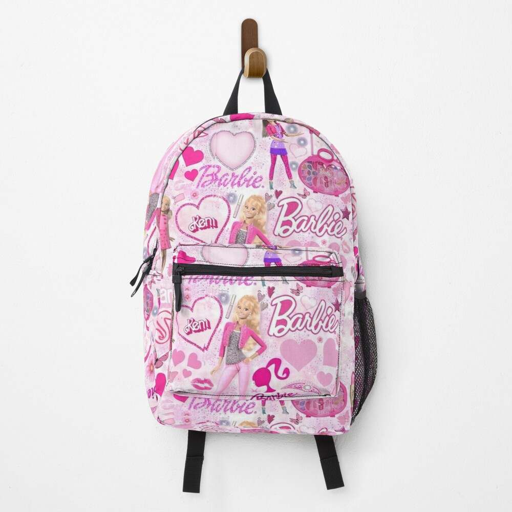 Barbie Collage Backpack New School Bag for Girls