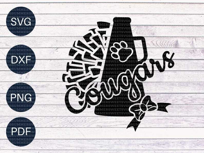 Cheerleader Svg Dxf Png Pom Pom Svg Megaphone Football And Cheer Mom Svg#1