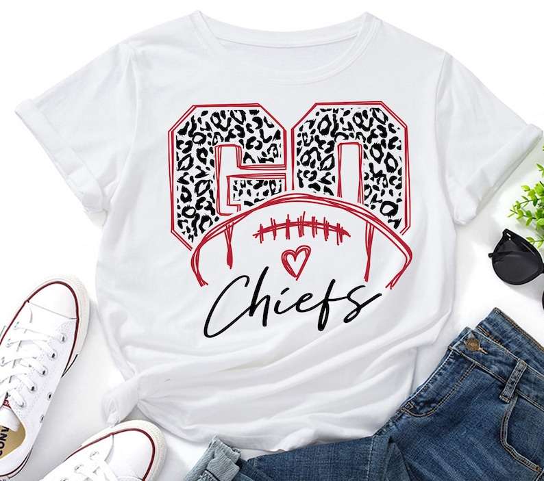 Go Chiefs Football SVG Football And Cheer Mom Svg#1