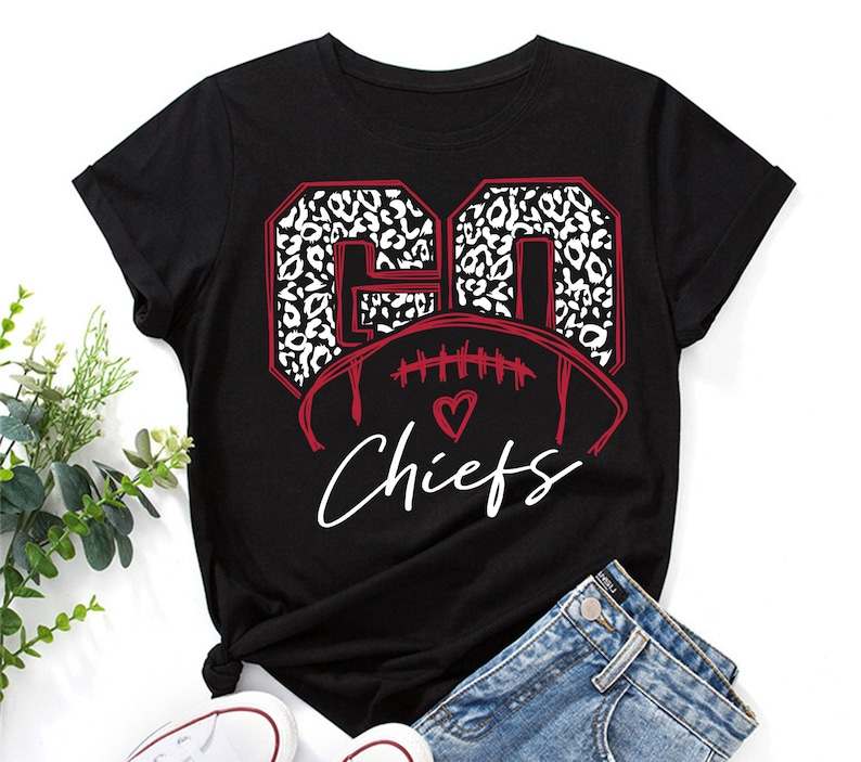 Go Chiefs Football SVG Football And Cheer Mom Svg#2