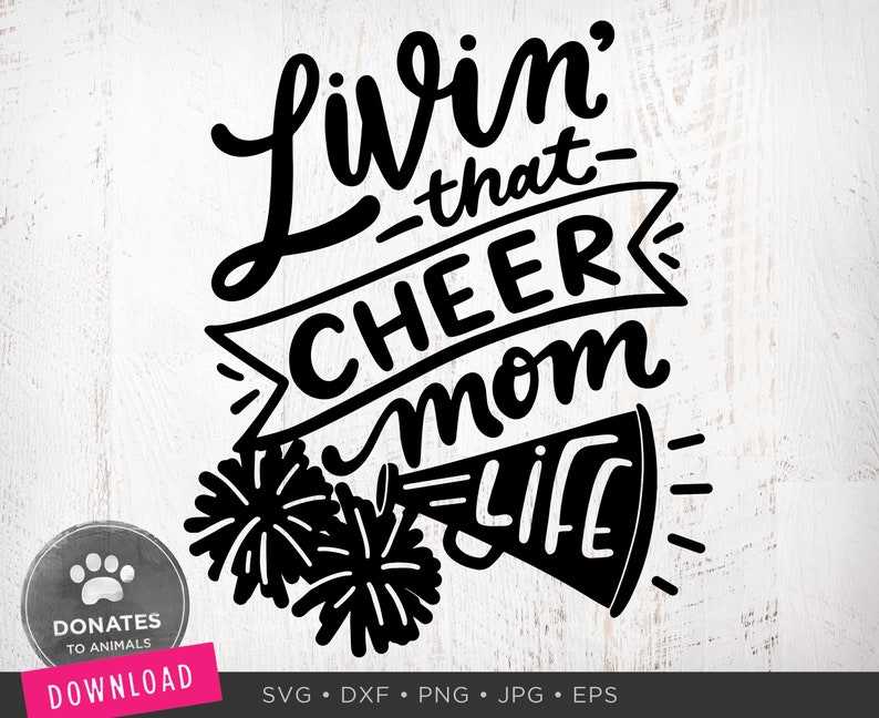 Cheer Mom SVG | Cheer Svg | Cheerleading Svg Football SVG Football And Cheer Mom Svg#1