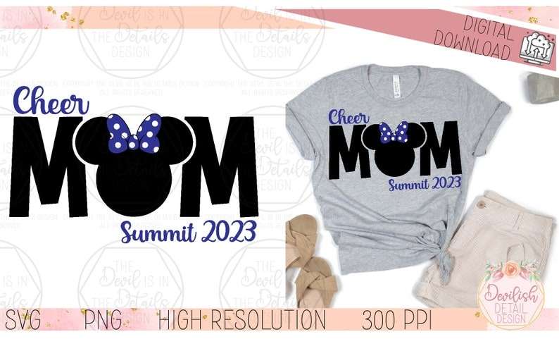 Cheer Mom Summit - Happy Mouse World SVG PNG Cheer Mom Shirts Svg#1