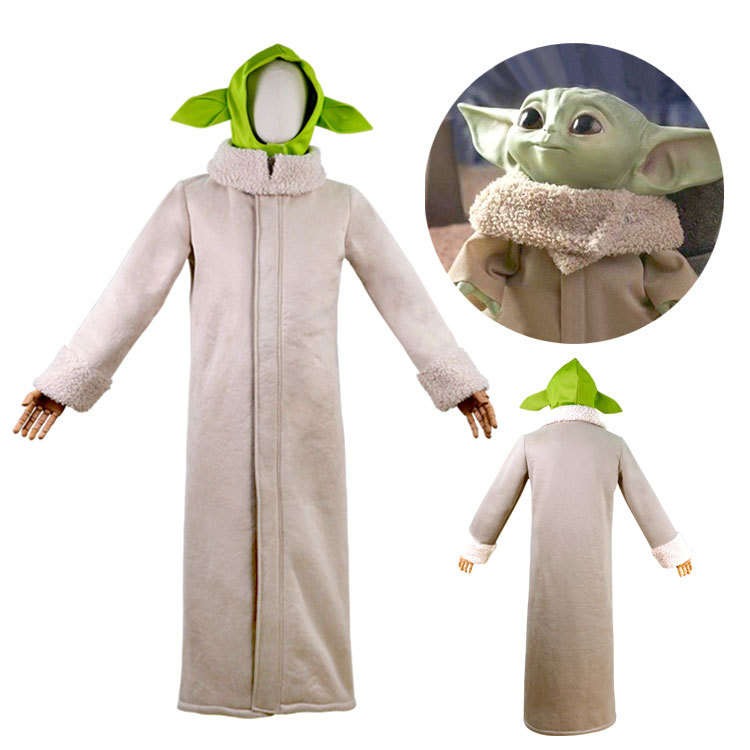 Baby Yoda cosplay Halloween Costume for Adults and Kids with Cheap