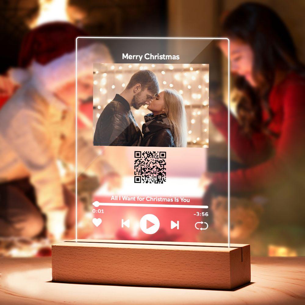 Custom Scannable QR Code Plaque Personalized Photo and Text Plaque with