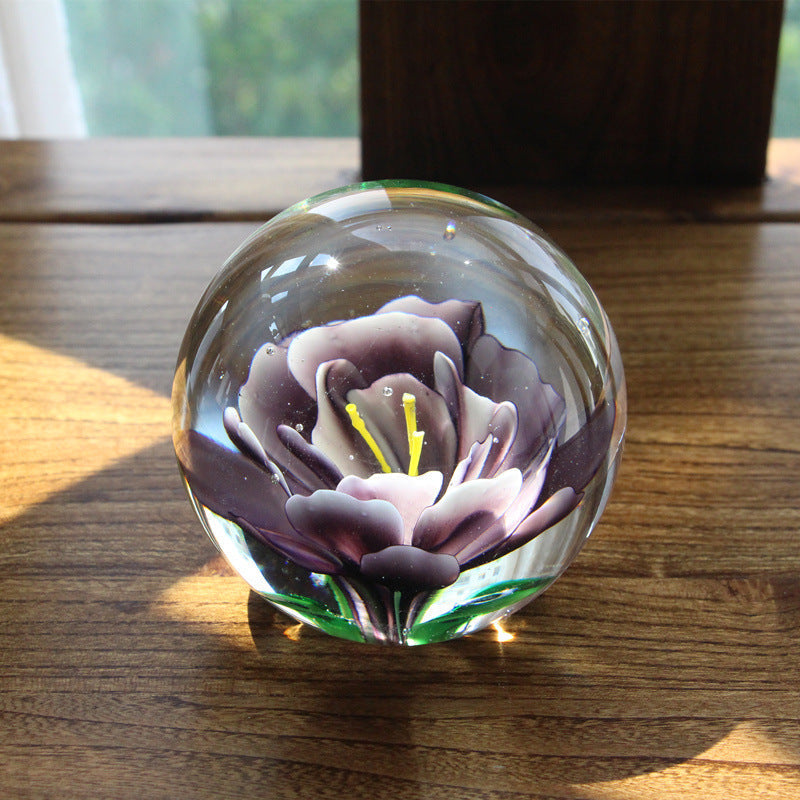 Rose Glass Ball Home Decoration Anniversary Gifts | Spotify Glass ...