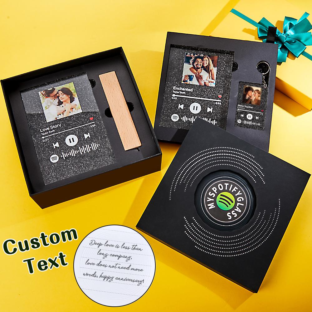 Night Light/Plaque/Keychain Gift Box Black Cardboard Gift Box with