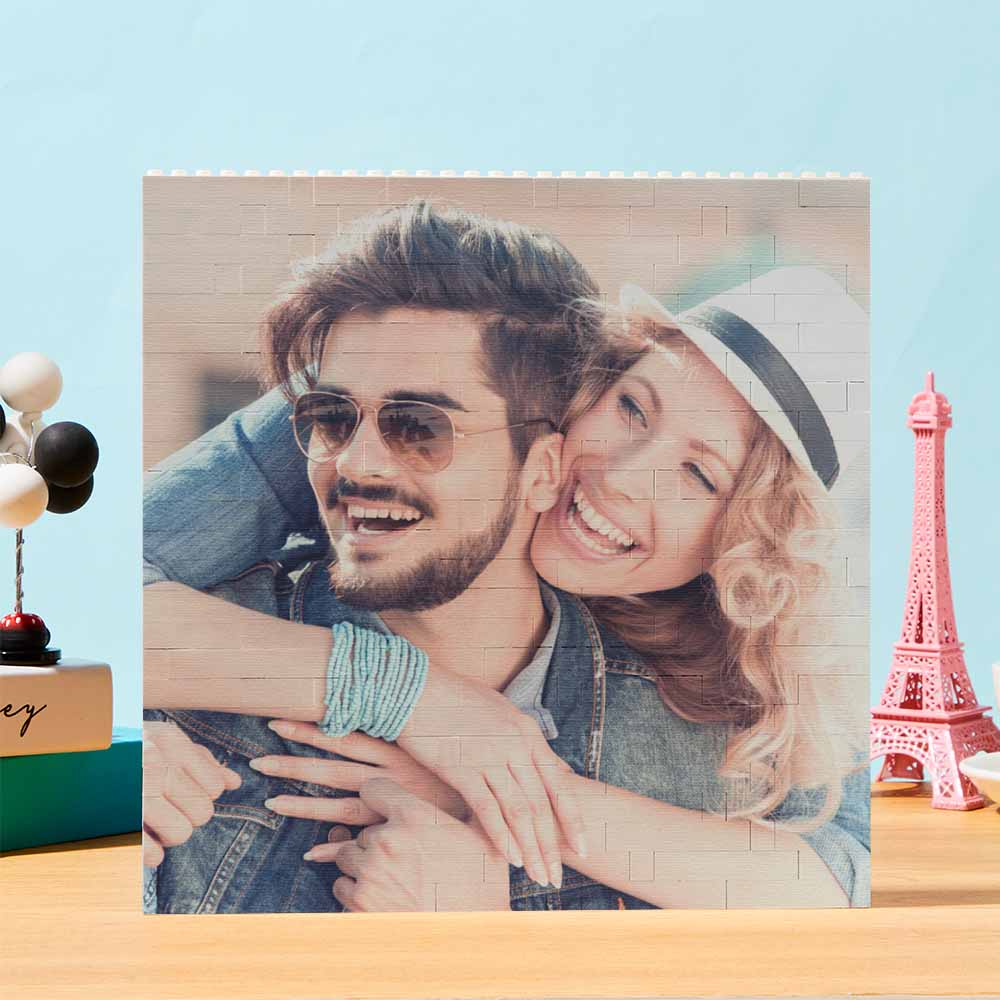 Personalized Building Brick Square Photo Block Spotify Code Custom Text Frame Spotify Glass