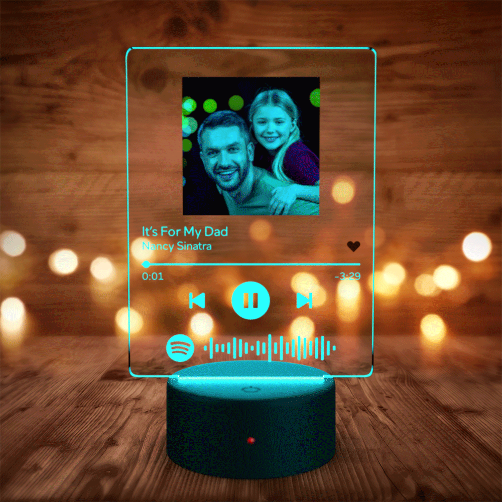 Gifts For Dad Custom Scannable Spotify Code Music Acrylic Glass Plaque