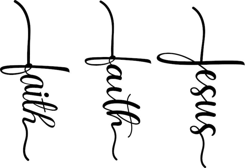 FAITH CROSS SVG, Distressed Faith Cross Svg, Faith Sunflower Cross Svg, Faith Cross Clipart#2