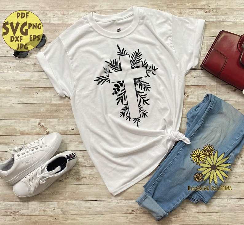 Cross Leaves SVG#1